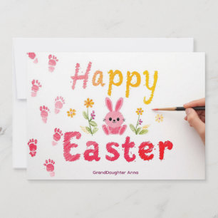 Happy Easter Granddaughter colorful card