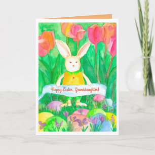Happy Easter Granddaughter Custom Holiday Card