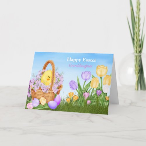 Happy Easter Granddaughter Holiday Card