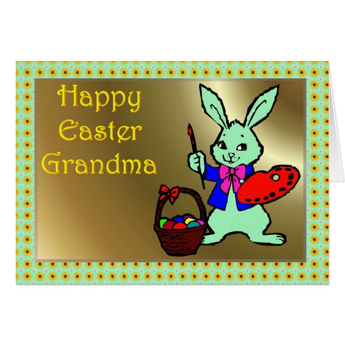 HAPPY EASTER GRANDMA BUNNY RABBIT CARDS