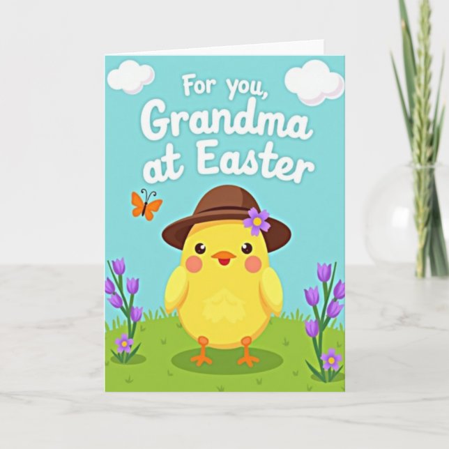Happy Easter Grandma Fowl Card (Front)