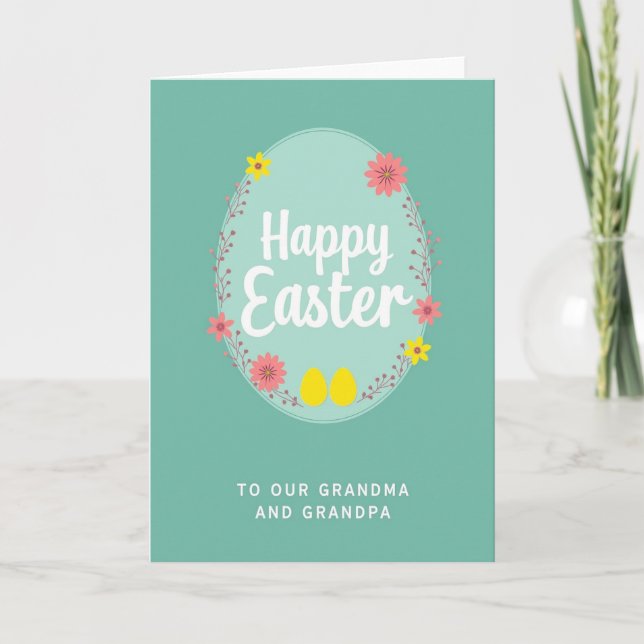 Happy Easter Grandma Grandpa Card (Front)