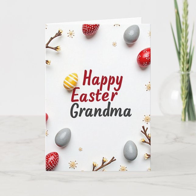 Happy Easter Grandma Spring Card (Front)