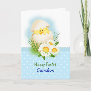Happy Easter Grandson Egg Holiday Card