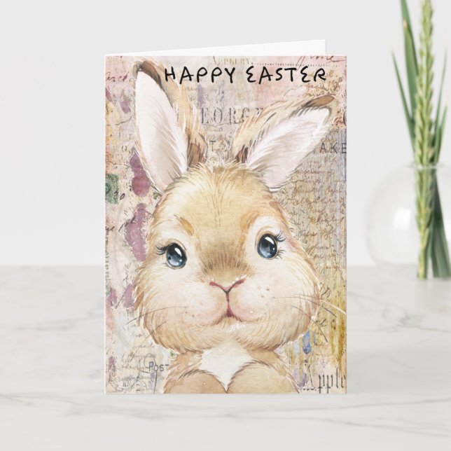 Happy Easter Grandson Folded Holiday Card (Front)