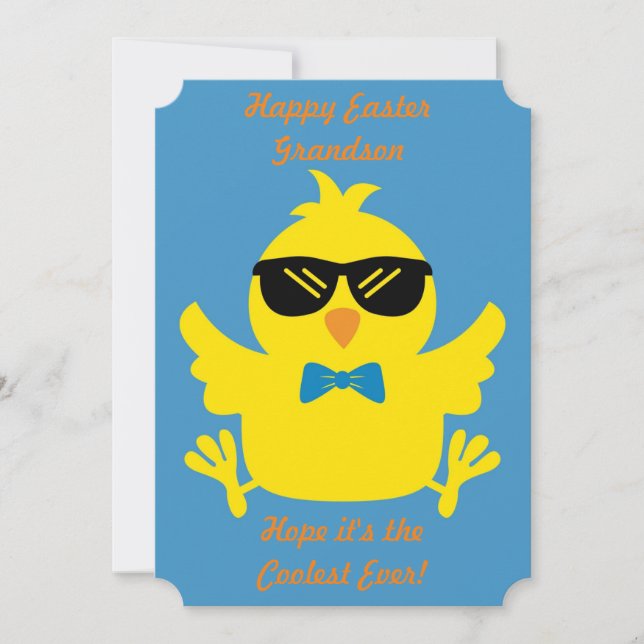 Happy Easter Grandson greeting card (Front)