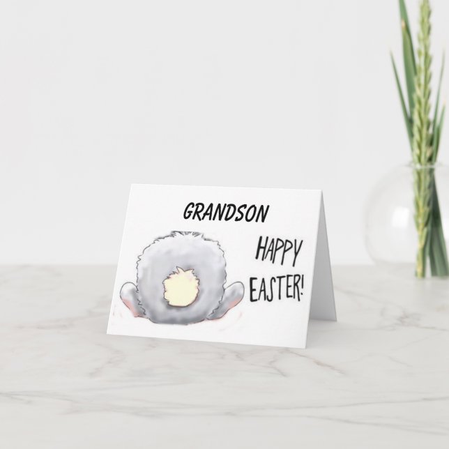 HAPPY EASTER ***GRANDSON*** HOLIDAY CARD (Front)