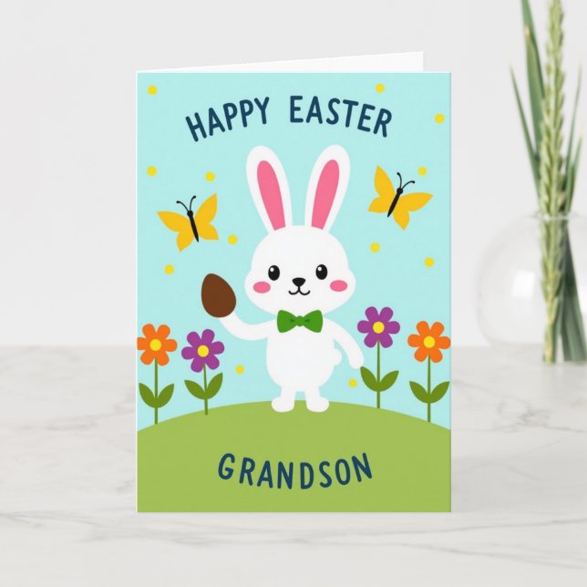 Happy Easter Grandson Pattern Card (Front)