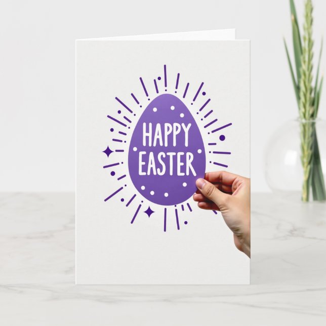 Happy Easter Graphic Art Card (Front)