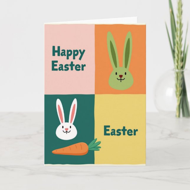 Happy Easter Graphic Card (Front)