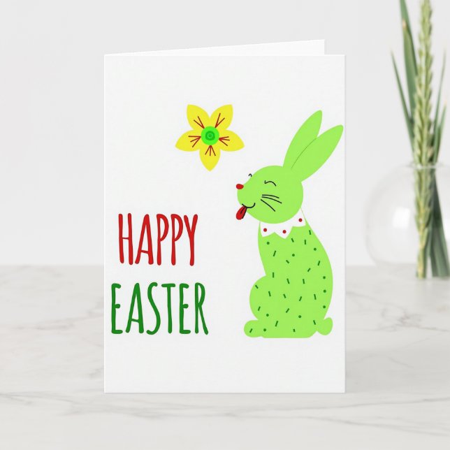 Happy Easter Graphic Creature Card (Front)