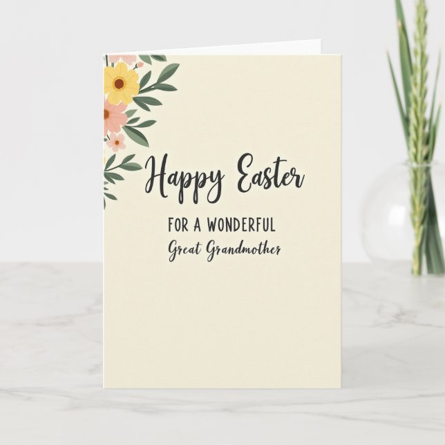 Happy Easter Great Grandmother Card (Front)