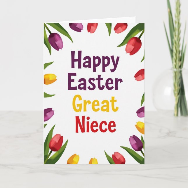 Happy Easter Great Niece Card (Front)