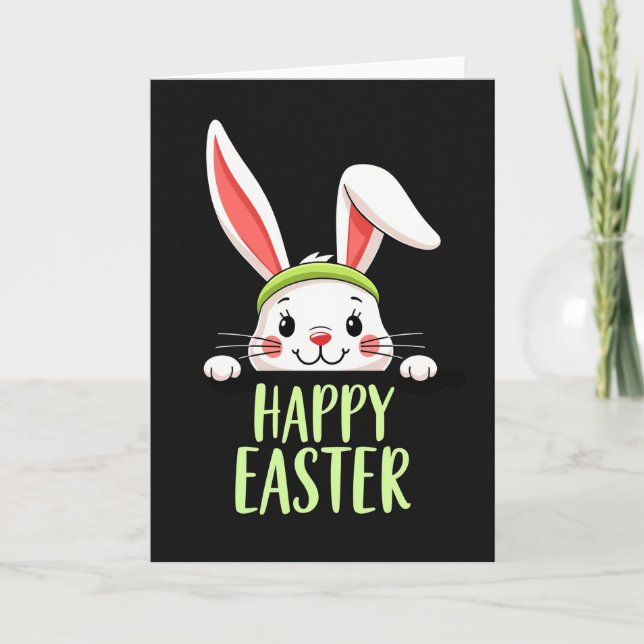 Happy Easter Green Headband Card (Front)
