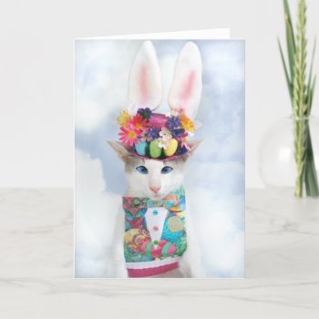 Happy Easter Greeting Card By Skeezix The Cat by knichols1109 at Zazzle