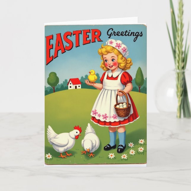 Happy Easter Greetings Card (Front)