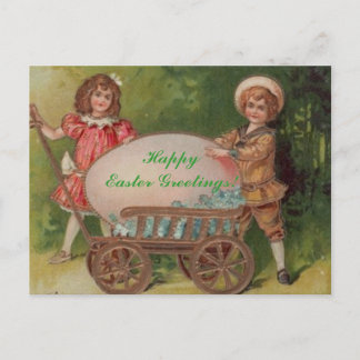 Happy Easter Greetings! Holiday Postcard
