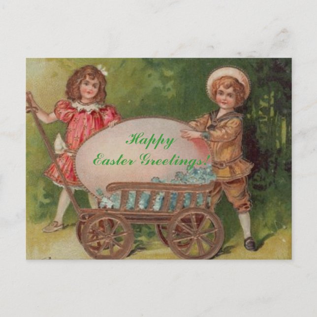 Happy Easter Greetings! Holiday Postcard (Front)