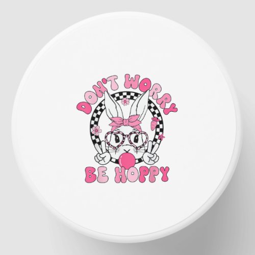 Happy Easter Groovy Bunny Face Don't Worry Be Hopp Mini Candle Favors