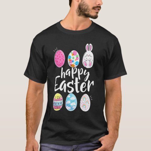 Happy Easter Group Eggs Cute Easter Candy Eggs Boy T_Shirt