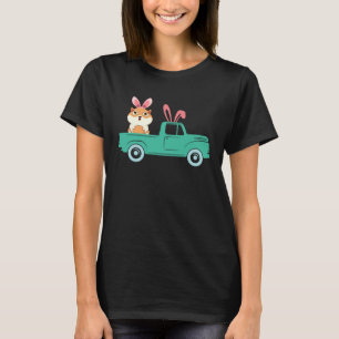 Happy Easter Guinea Pig Bunny Riding Truck Boys To T-Shirt