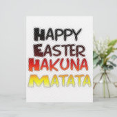 Happy Easter: Hakuna Matata Text Art Design (Standing Front)