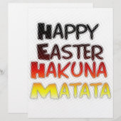 Happy Easter: Hakuna Matata Text Art Design (Front/Back)