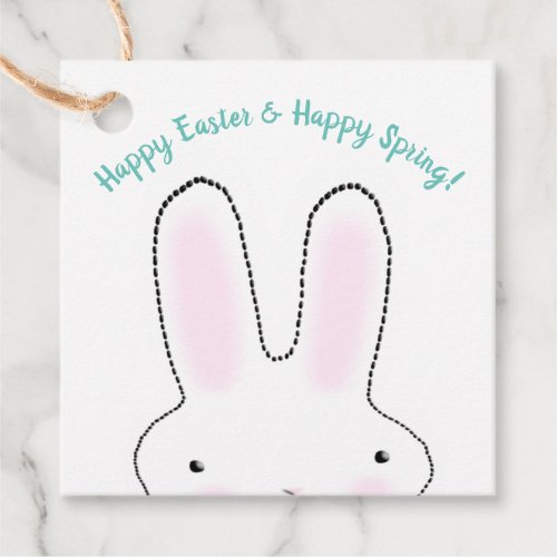 Happy Easter Happy Spring cute Easter Bunny custom Favor Tags