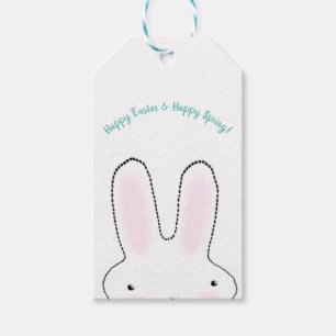 Happy Easter Happy Spring cute Easter Bunny custom Gift Tags