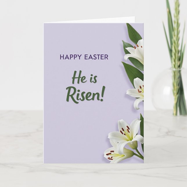 Happy Easter He Is Risen Card (Front)