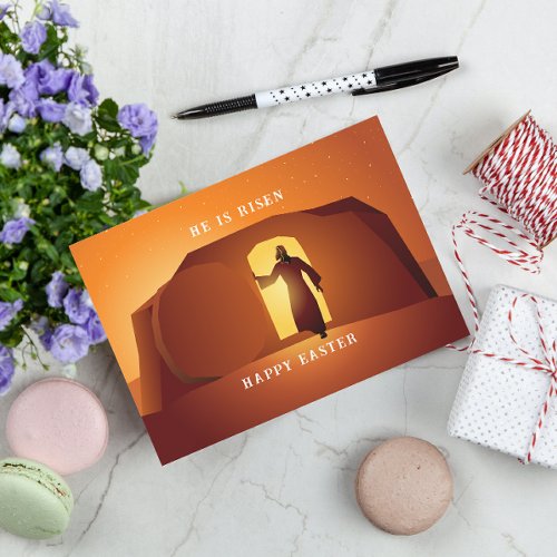 Happy Easter  He Is Risen Greeting Card