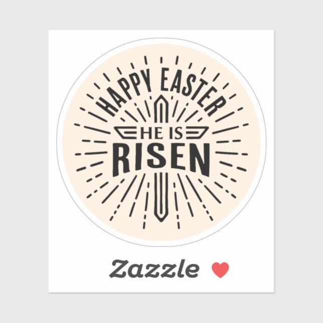 Happy Easter He is risen Sticker (Sheet)