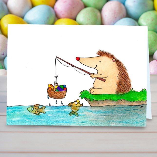 Happy Easter Hedgehog greeting card by N. Janes (Creator Uploaded)