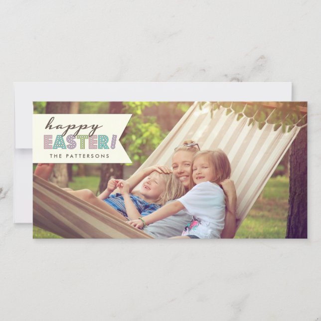 Happy Easter Hello Spring Photo Card (Front)