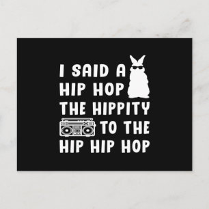 Happy Easter Hip Hop Bunny Easter Egg Funny Gift Postcard