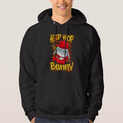Happy Easter Hip Hop Bunny Rabbit With Glasses Hoodie