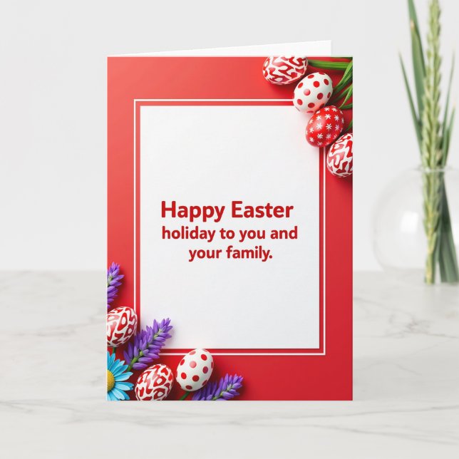 Happy Easter Holiday Card (Front)