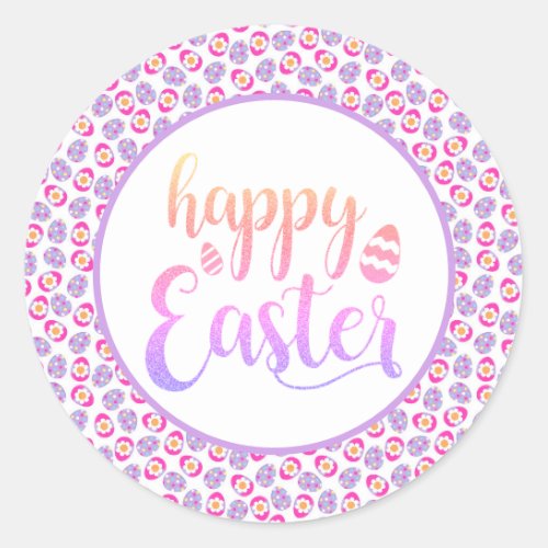 Happy Easter Holiday Easter Egg Party Classic Round Sticker