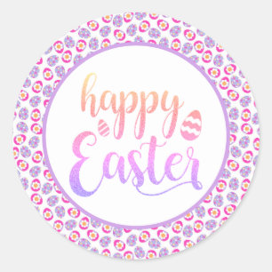 Happy Easter Holiday Easter Egg Party Classic Round Sticker