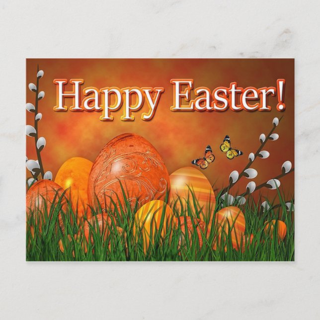 Happy Easter Holiday Postcard (Front)