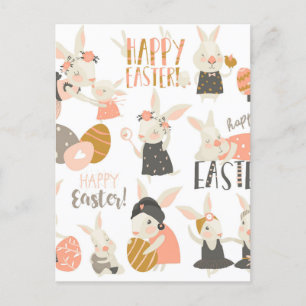 Happy Easter Holiday Postcard
