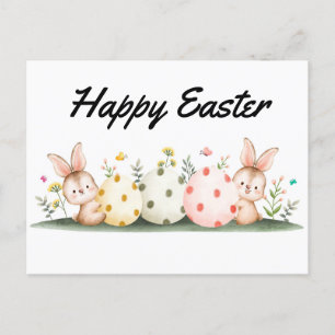 Happy Easter Holiday Postcard