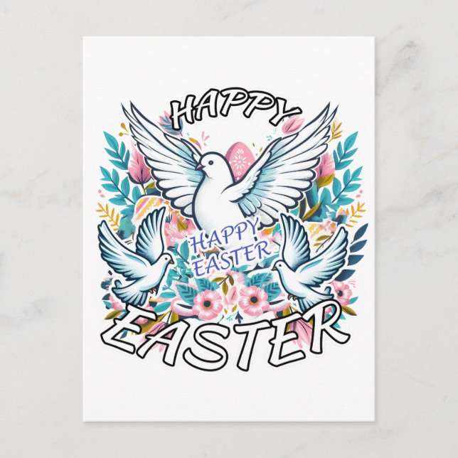 Happy Easter Holiday Postcard (Front)