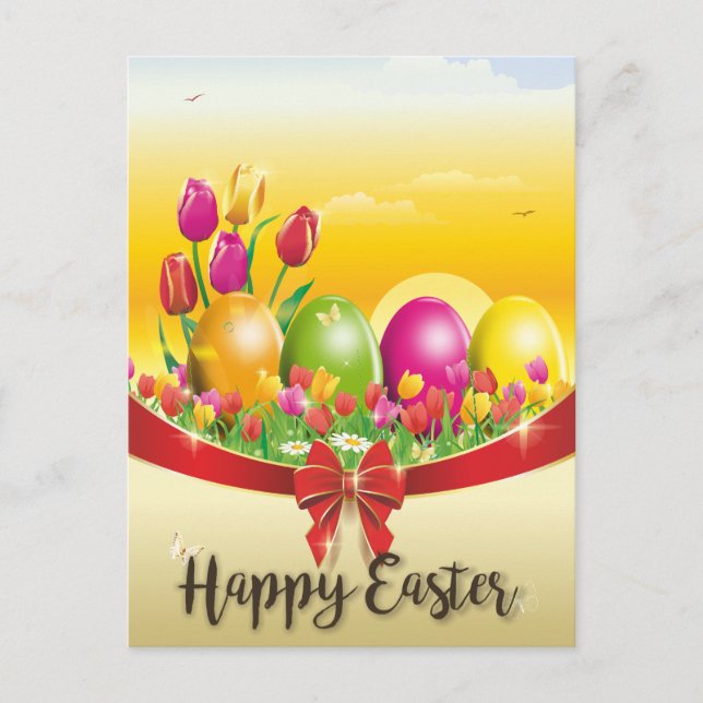 Happy Easter Holiday Postcard (Front)
