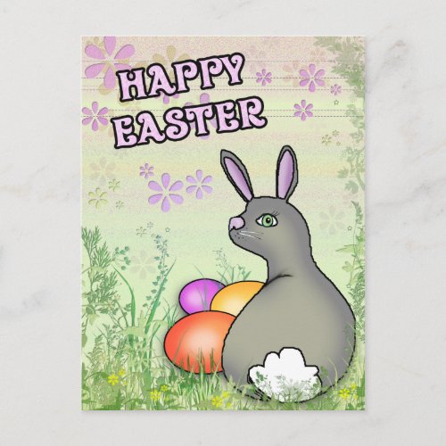 Happy Easter Holiday Postcard