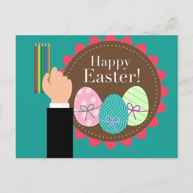 Happy Easter Holiday Postcard (Front)
