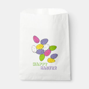 Happy Easter Homemade Speckled Pastel Candy Eggs Favor Bag