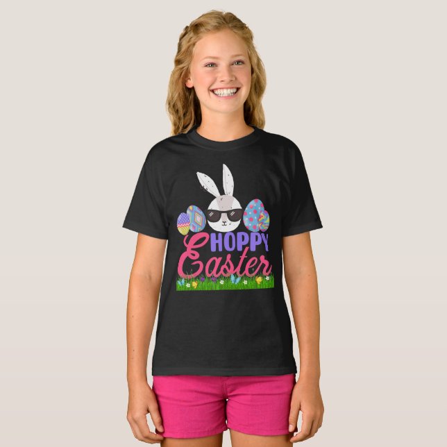 Happy Easter, Hoppy Easter Fun T-Shirt (Front Full)