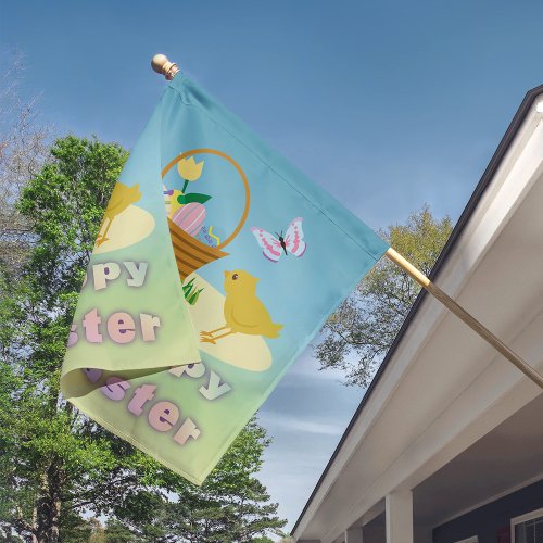 Happy Easter House Flag