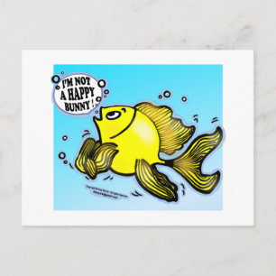 HAPPY EASTER I'm not a Happy Bunny funny greeting Holiday Postcard